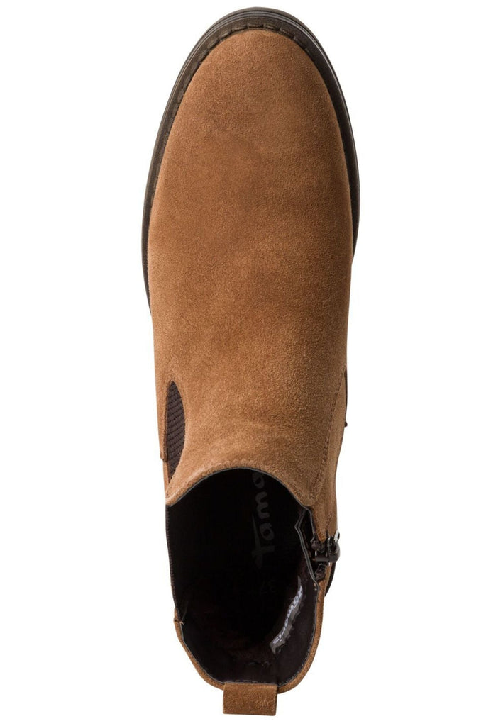 Tamaris Stiefelette Leder/Textil Cognac