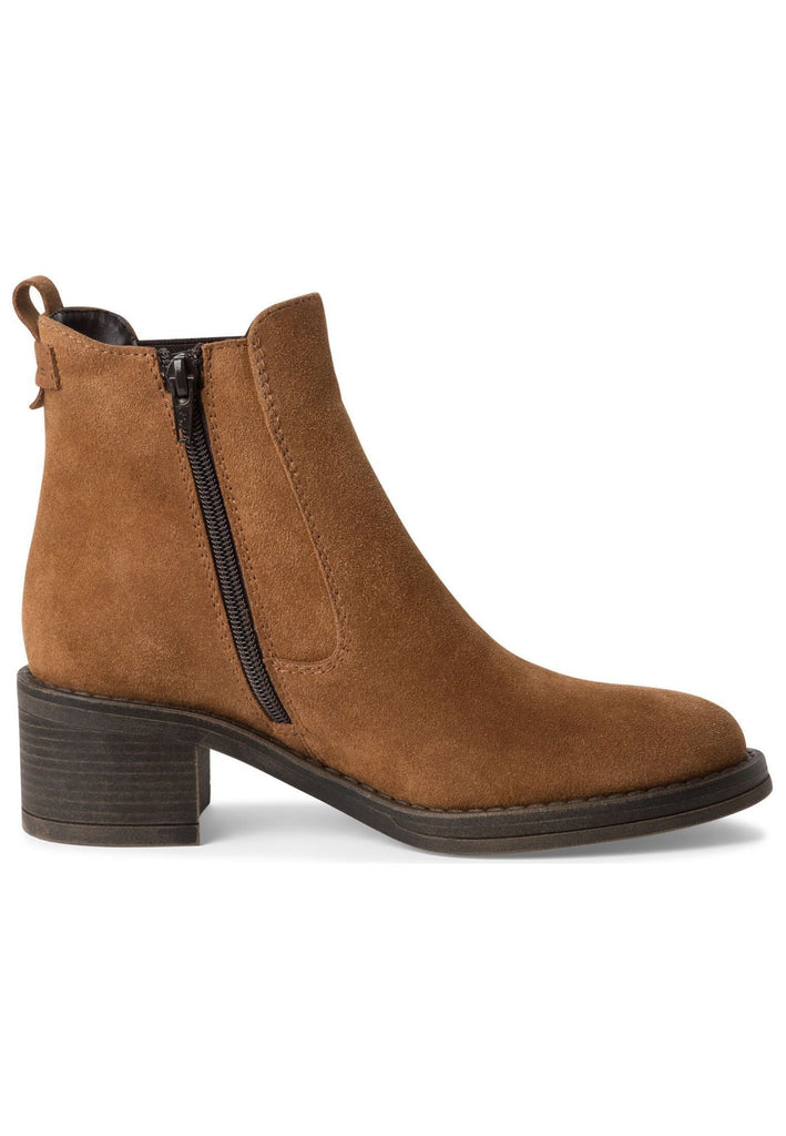 Tamaris Stiefelette Leder/Textil Cognac