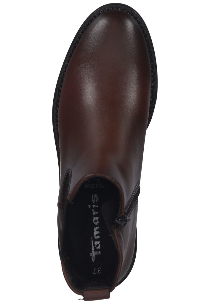 Tamaris Stiefelette Leder/Textil Cognac