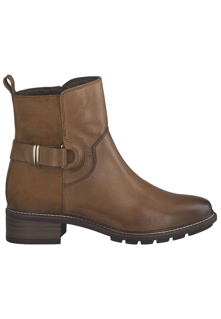 Tamaris Stiefelette Leder/Textil Cognac