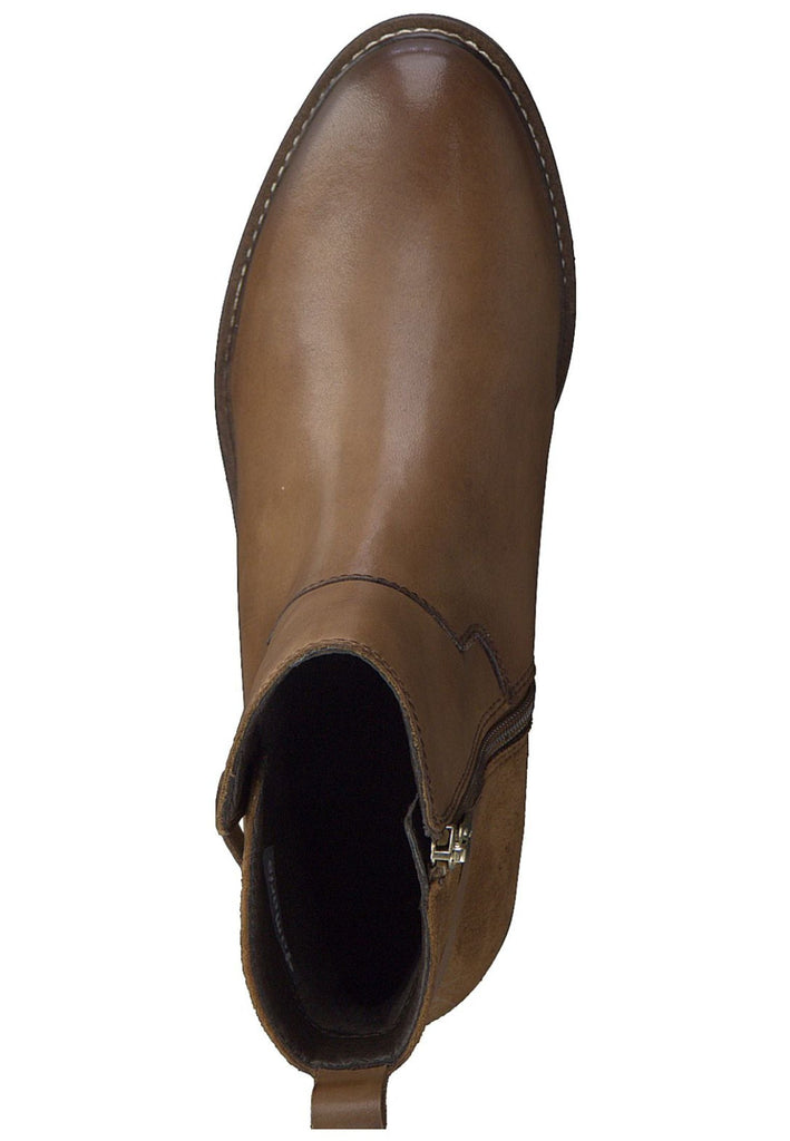 Tamaris Stiefelette Leder/Textil Cognac