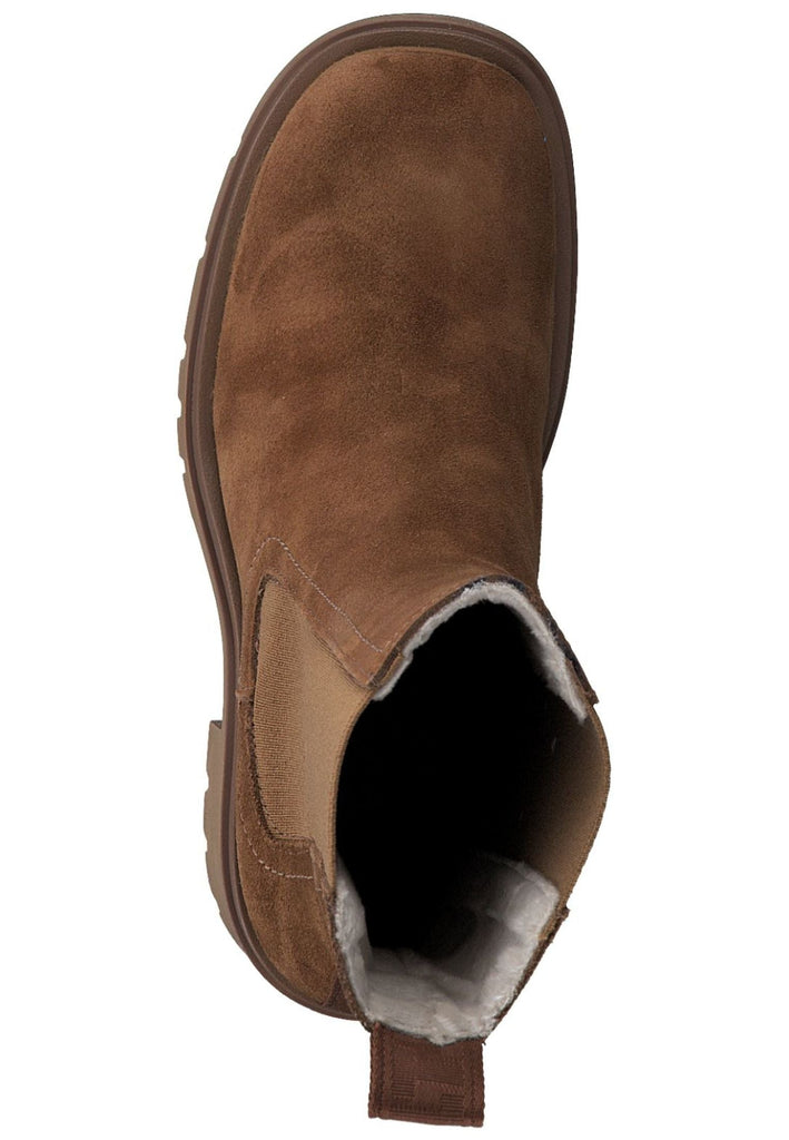 Tamaris Stiefelette Leder/Textil Cognac
