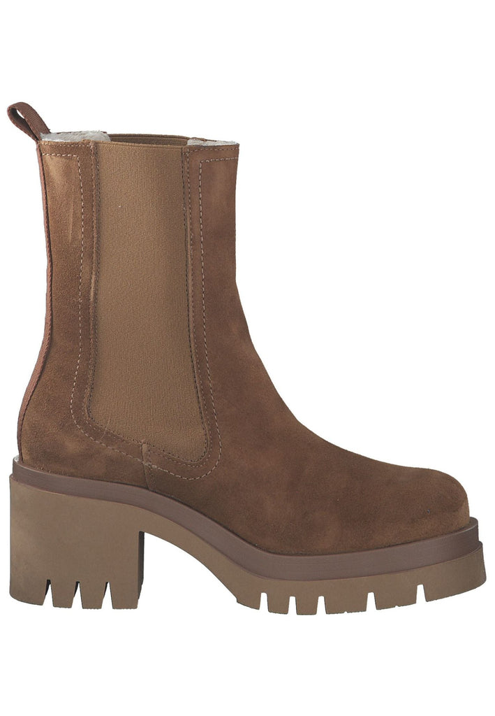 Tamaris Stiefelette Leder/Textil Cognac