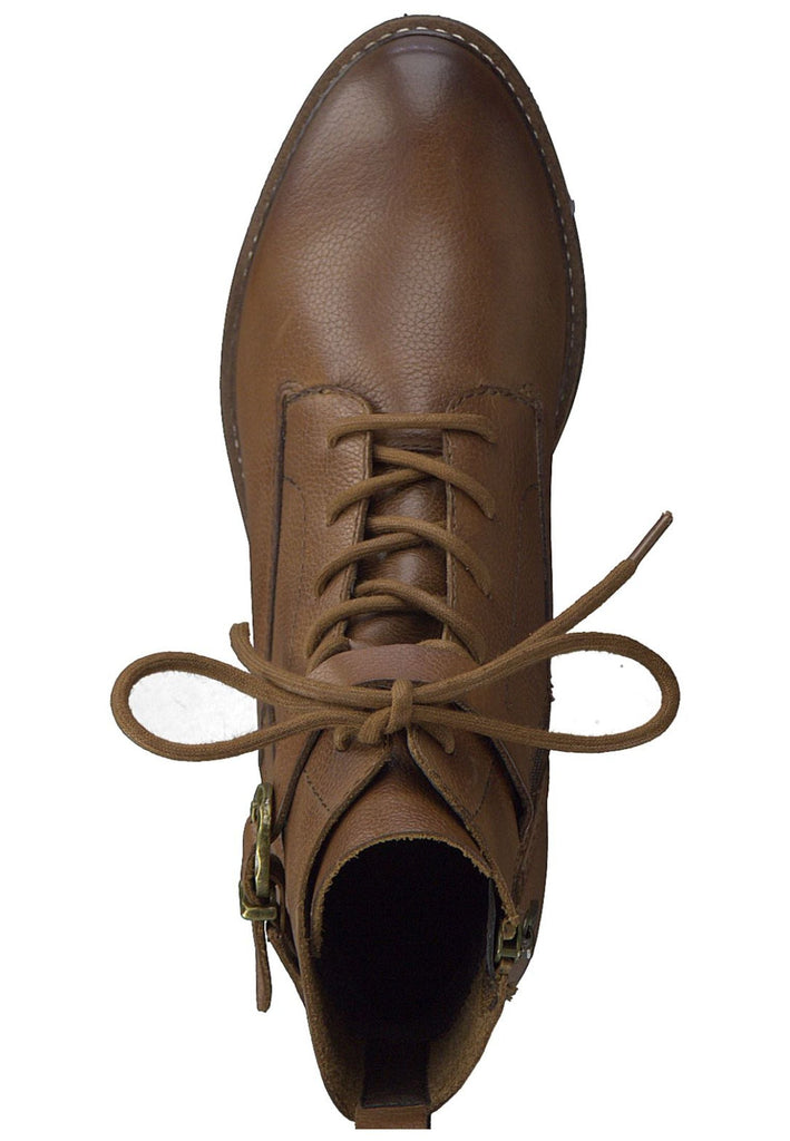 Tamaris Stiefelette Leder/Textil Cognac