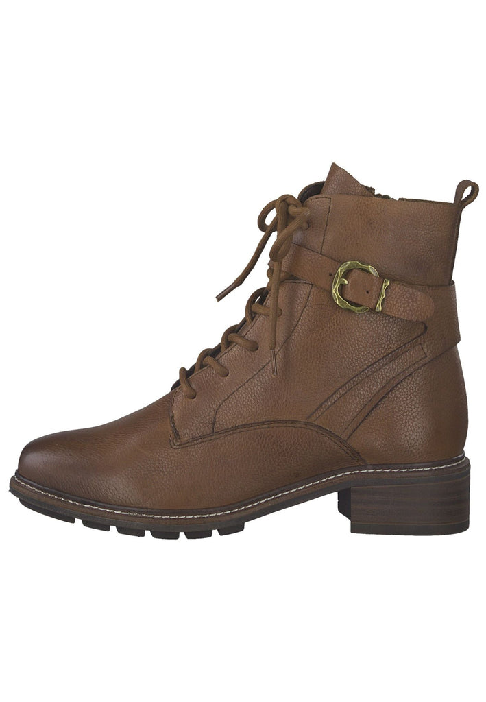 Tamaris Stiefelette Leder/Textil Cognac