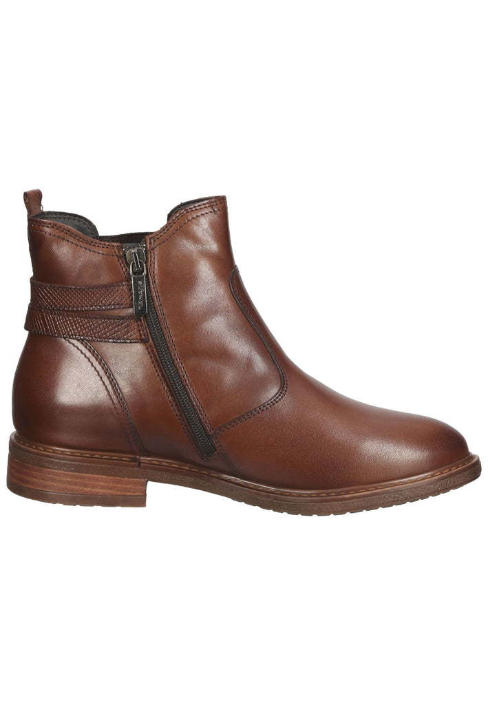 Tamaris Stiefelette Leder/Textil Cognac