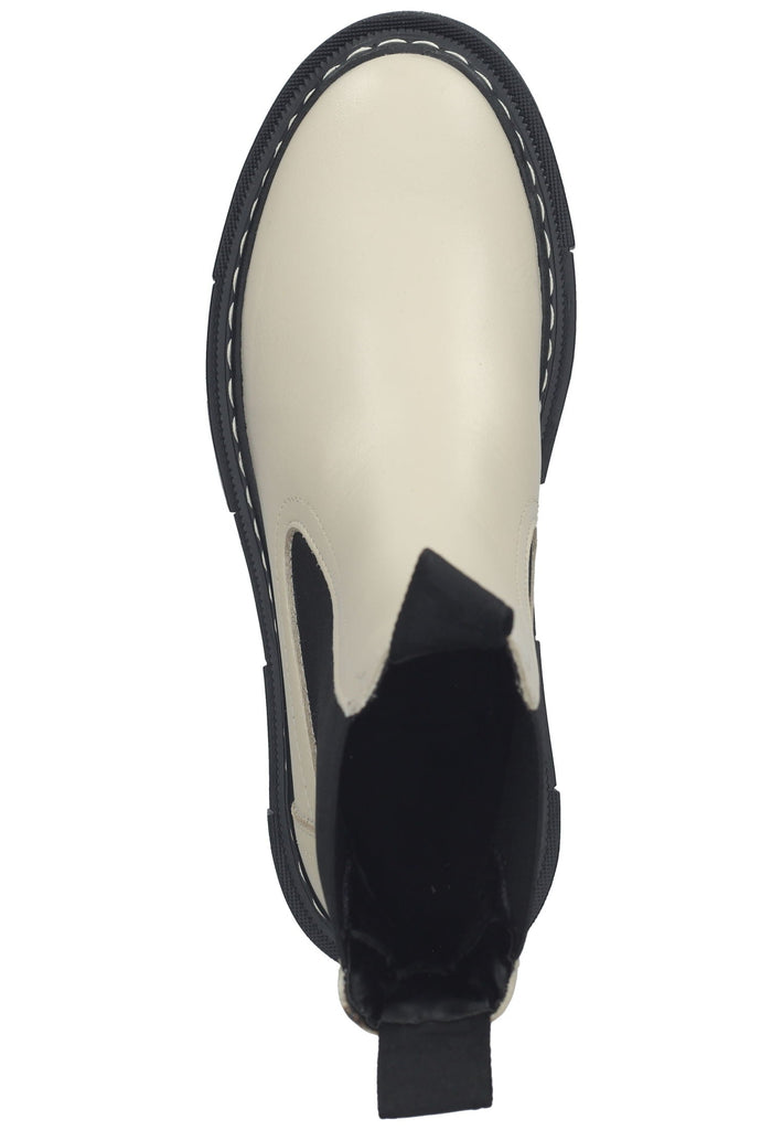 Tamaris Stiefelette Leder/Textil Ivory
