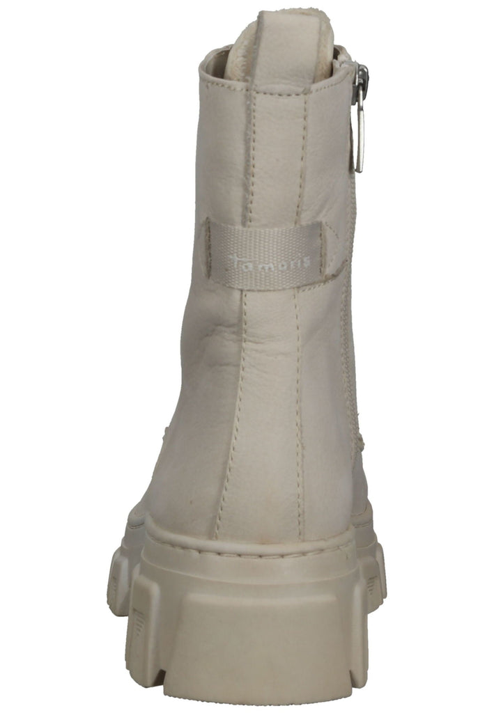 Tamaris Stiefelette Leder/Textil Ivory