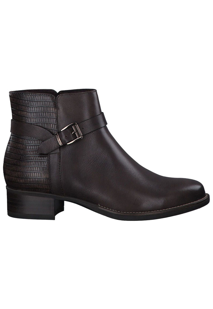 Tamaris Stiefelette Leder/Textil Mahagony