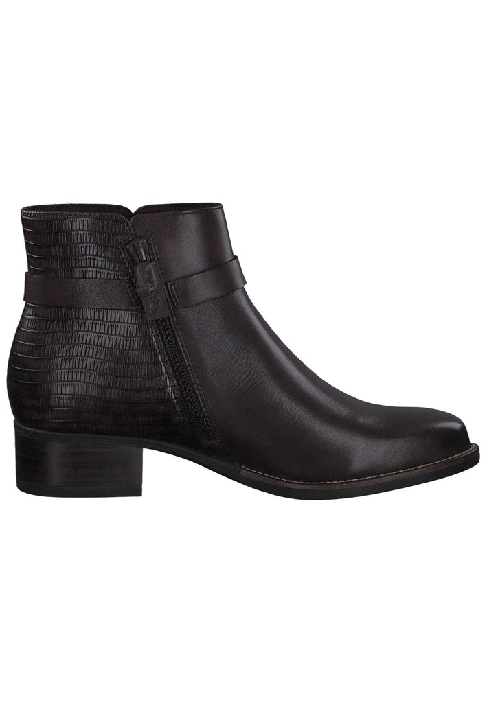 Tamaris Stiefelette Leder/Textil Mahagony