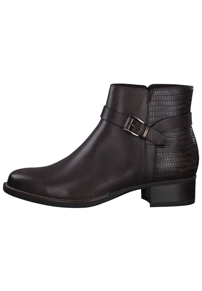 Tamaris Stiefelette Leder/Textil Mahagony