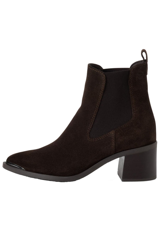 Tamaris Stiefelette Leder/Textil Mocca