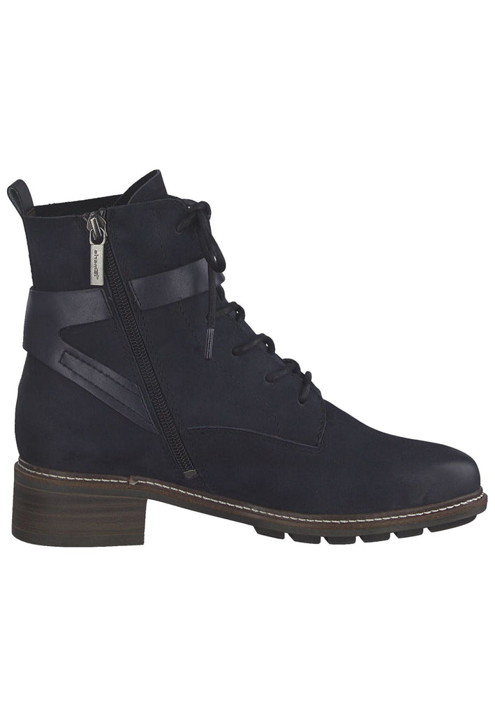 Tamaris Stiefelette Leder/Textil Navy