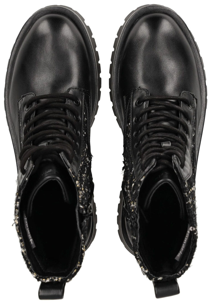 Tamaris Stiefelette Leder/Textil Schwarz