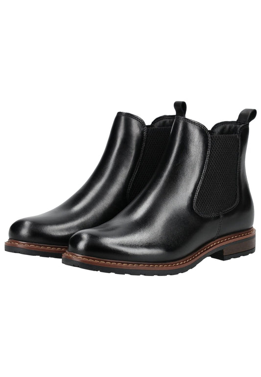 Tamaris Stiefelette Leder/Textil Schwarz