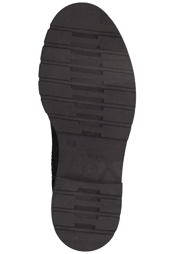 Tamaris Stiefelette Leder/Textil Schwarz/Grau