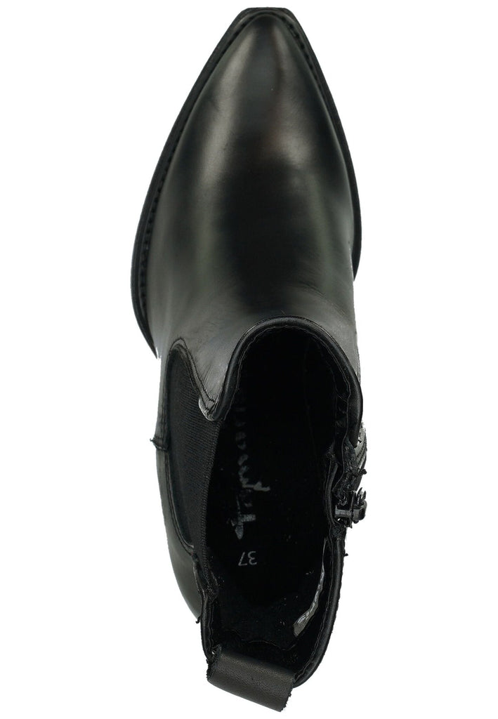 Tamaris Stiefelette Leder/Textil Schwarz Warmfutter