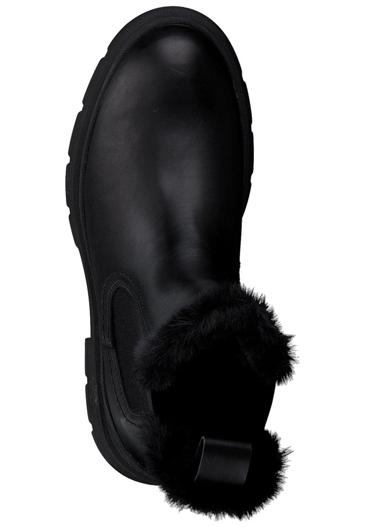 Tamaris Stiefelette Leder/Textil Schwarz Warmfutter