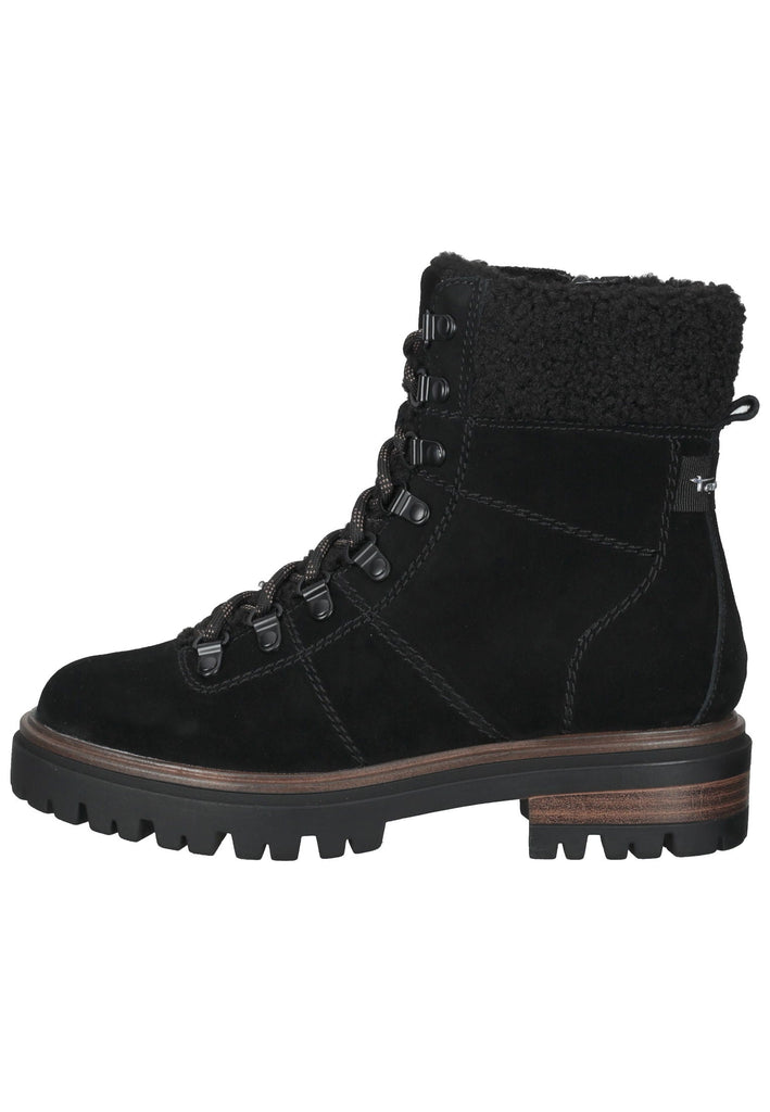 Tamaris Stiefelette Leder/Textil Schwarz Warmfutter