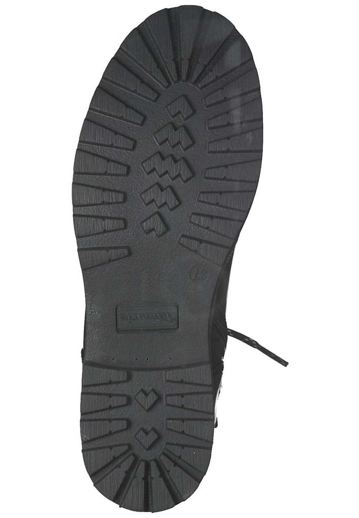 Tamaris Stiefelette Leder/Textil Schwarz Warmfutter