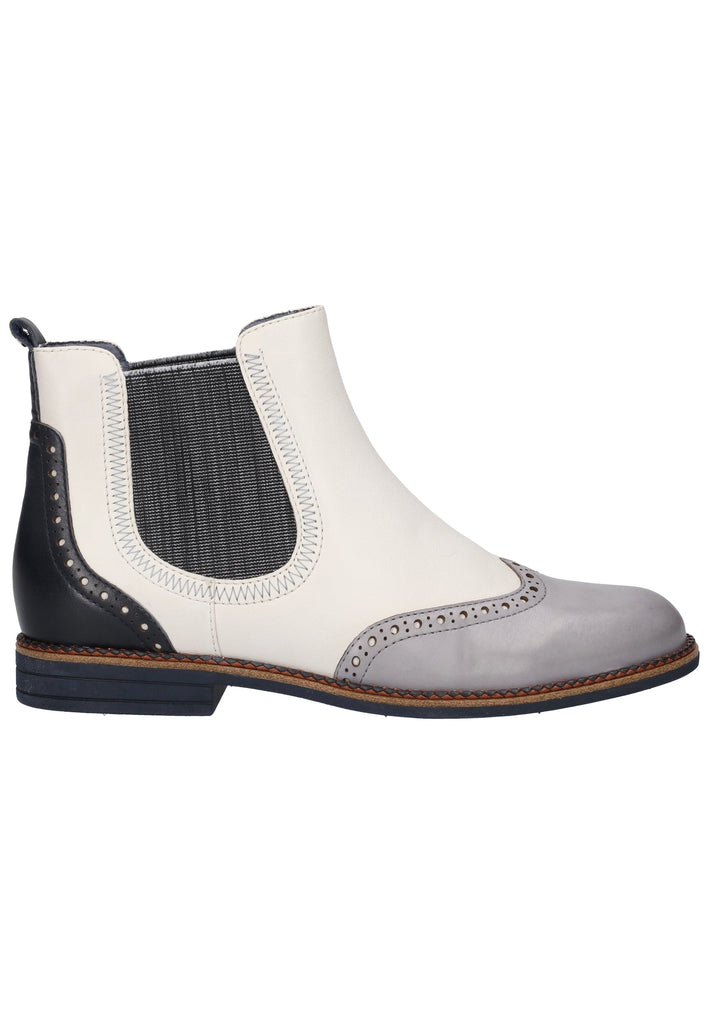 Tamaris Stiefelette Leder Weiß Kombi