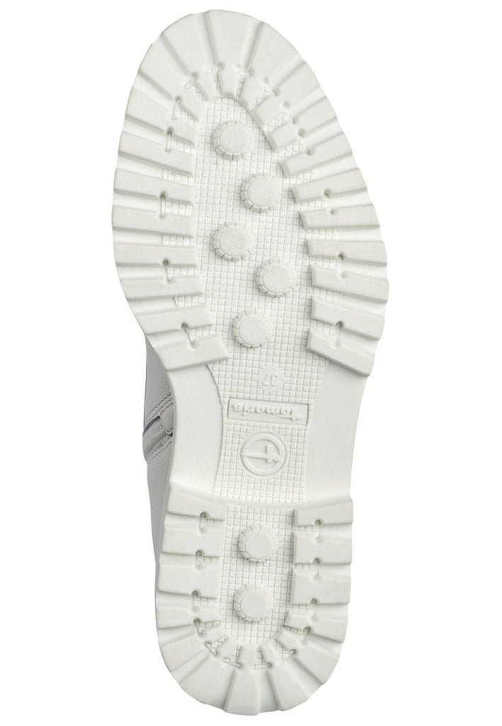 Tamaris Stiefelette Leder Weiß Warmfutter