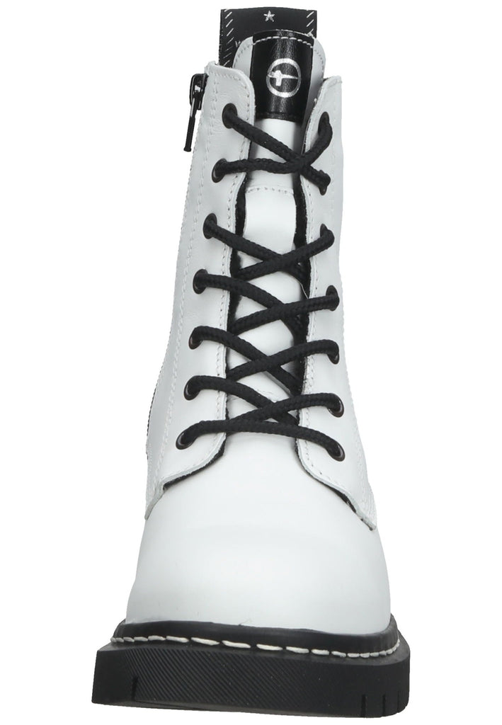 Tamaris Stiefelette Leder Weiß Warmfutter