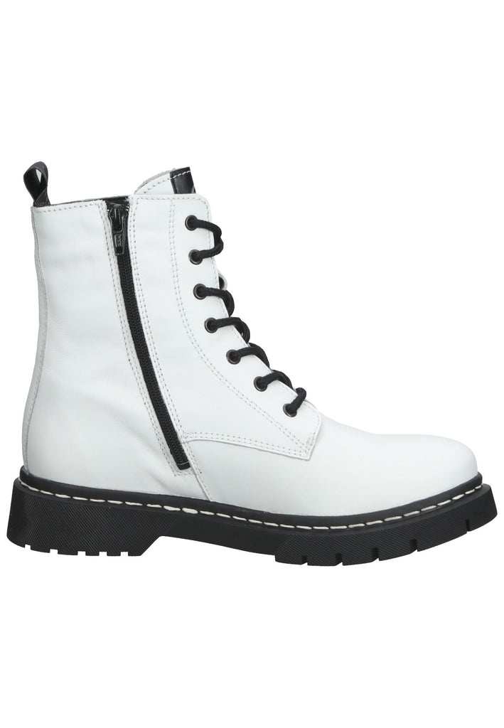 Tamaris Stiefelette Leder Weiß Warmfutter