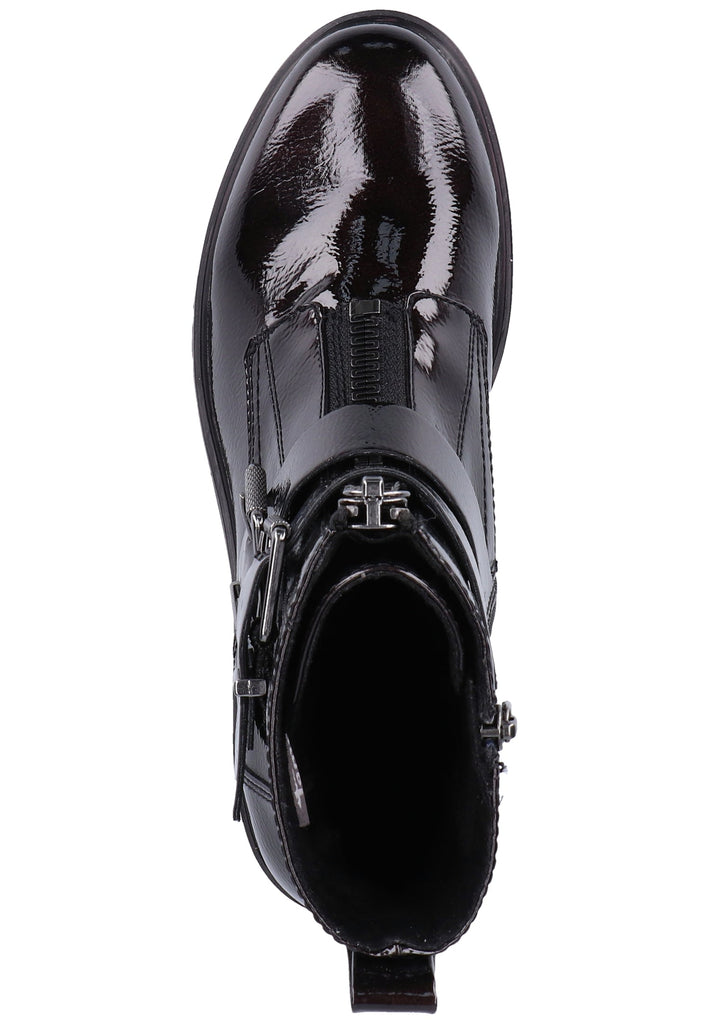 Tamaris Stiefelette Lederimitat Bordeaux Warmfutter