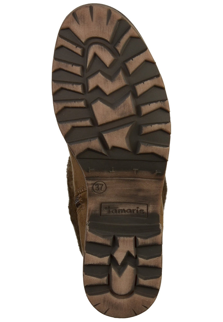 Tamaris Stiefelette Lederimitat Braun