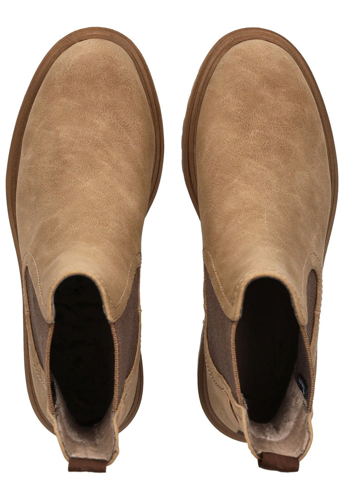 Tamaris Stiefelette Lederimitat Camel Warmfutter