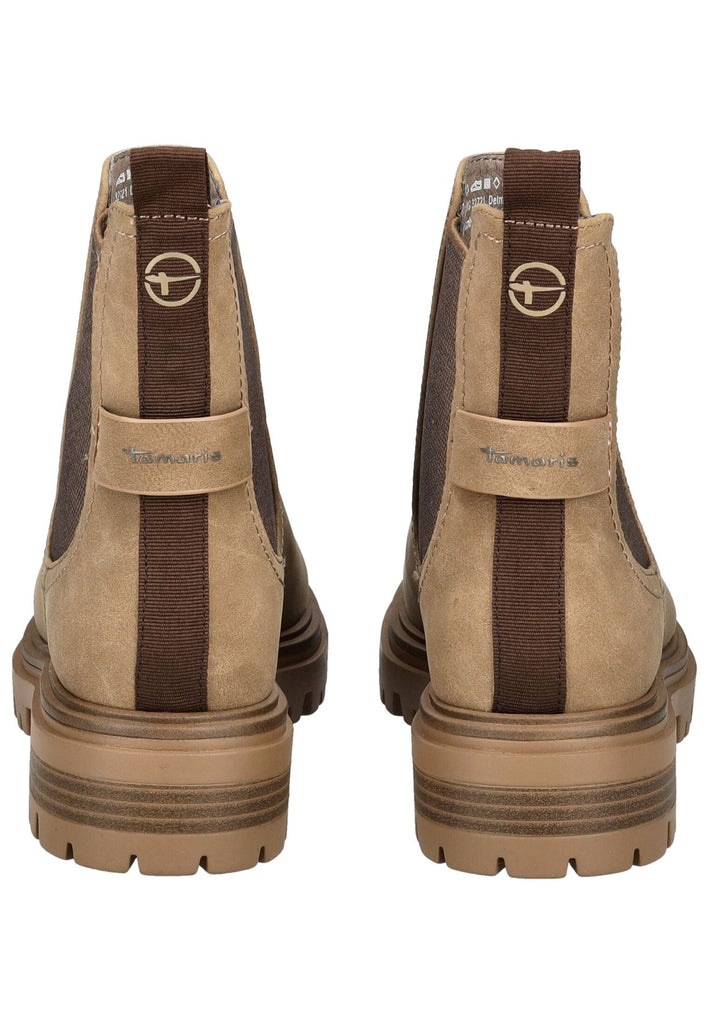 Tamaris Stiefelette Lederimitat Camel Warmfutter