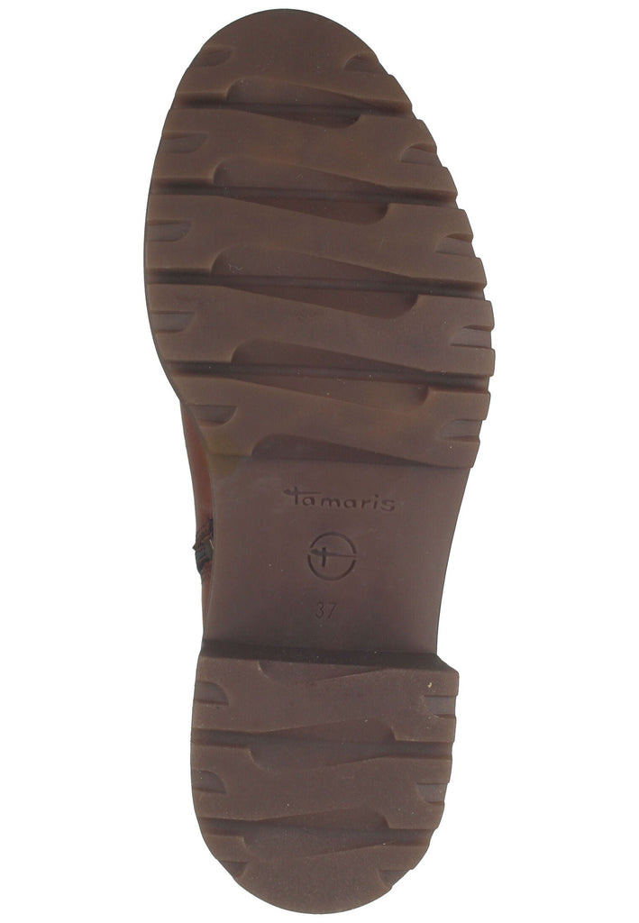 Tamaris Stiefelette Lederimitat Cognac