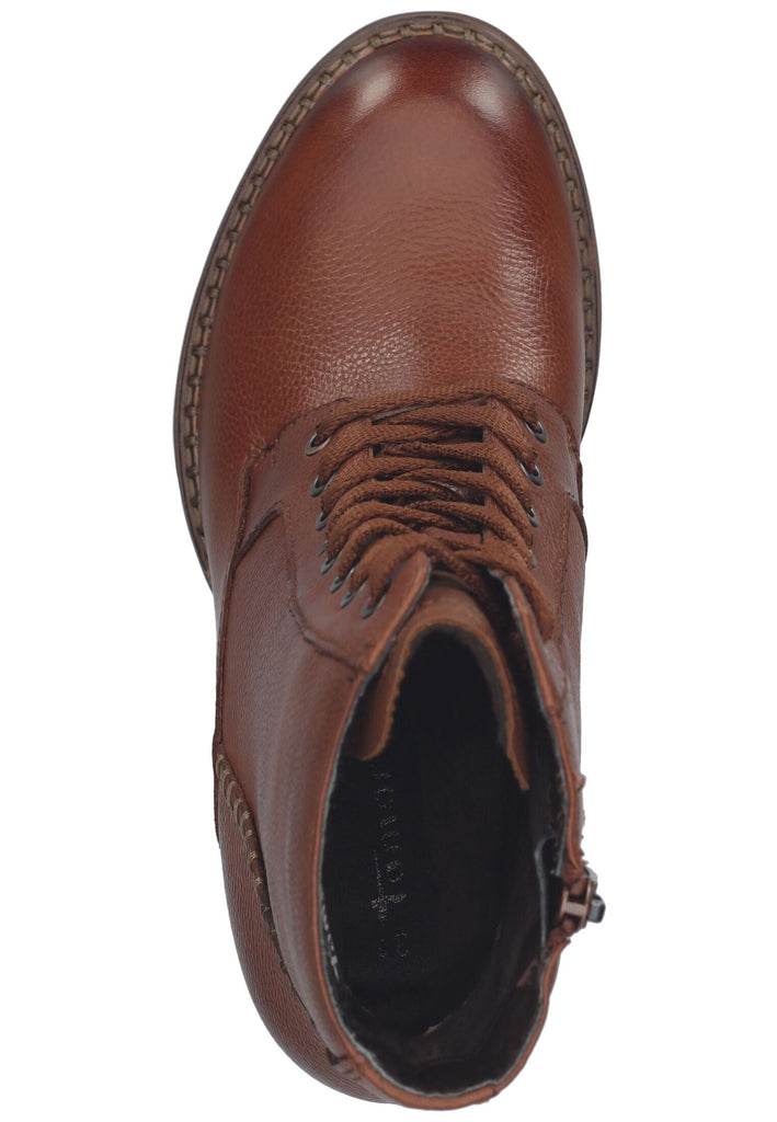 Tamaris Stiefelette Lederimitat Cognac