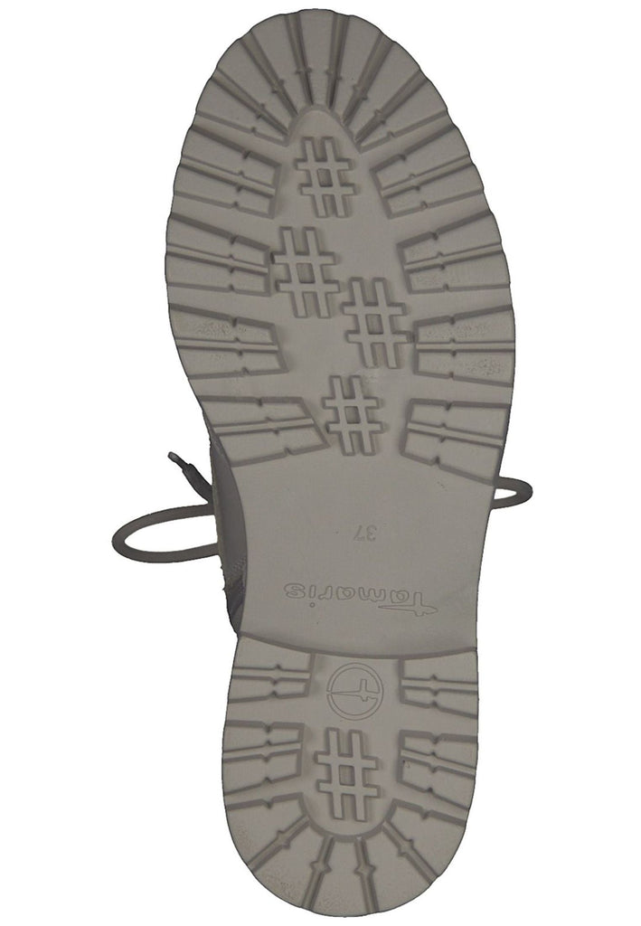 Tamaris Stiefelette Lederimitat Grau Lack