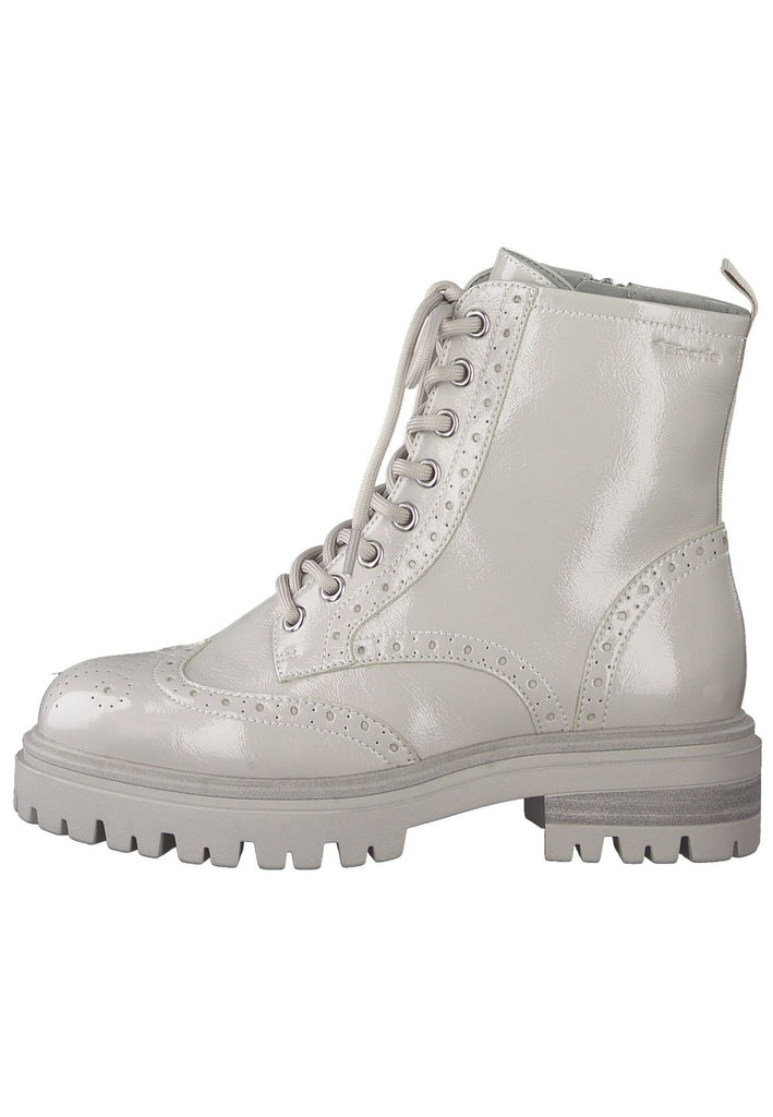 Tamaris Stiefelette Lederimitat Grau Lack