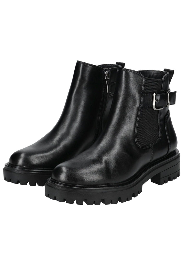 Tamaris Stiefelette Lederimitat Schwarz