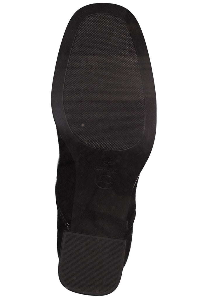 Tamaris Stiefelette Lederimitat Schwarz Lack