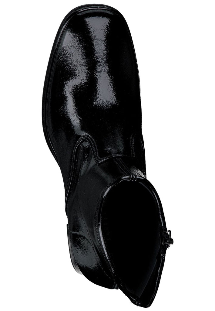Tamaris Stiefelette Lederimitat Schwarz Lack