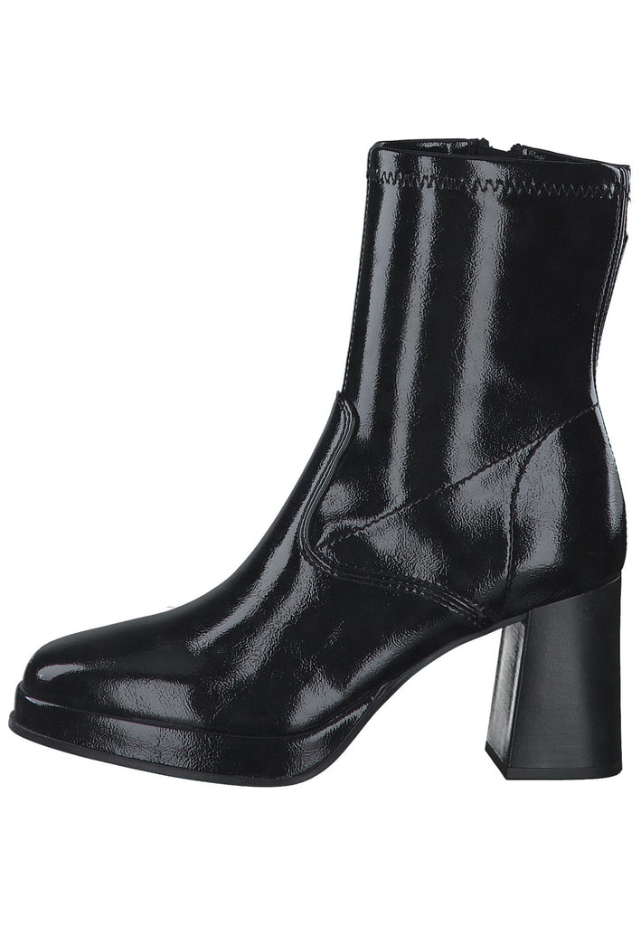Tamaris Stiefelette Lederimitat Schwarz Lack
