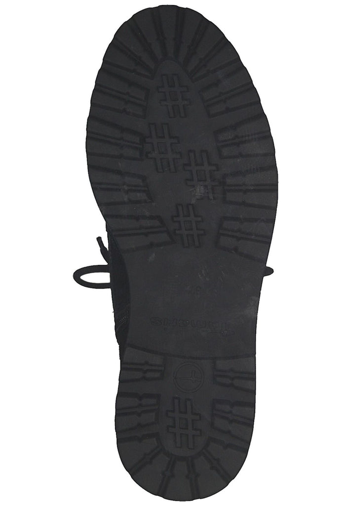 Tamaris Stiefelette Lederimitat Schwarz Lack