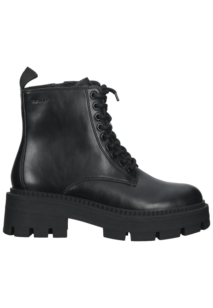 Tamaris Stiefelette Lederimitat Schwarz/Schwarz