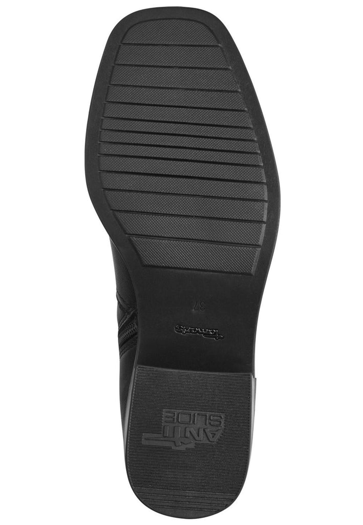 Tamaris Stiefelette Lederimitat Schwarz Warmfutter