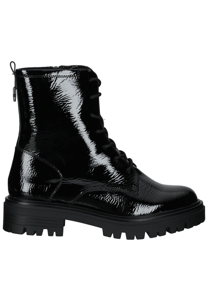 Tamaris Stiefelette Lederimitat Schwarz Warmfutter