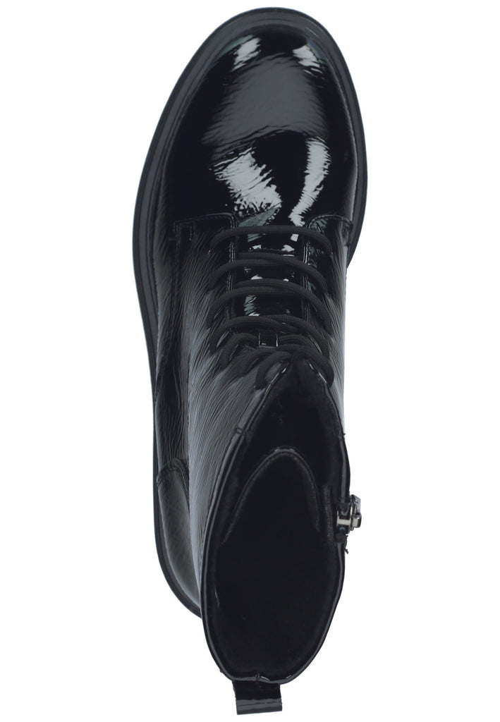 Tamaris Stiefelette Lederimitat Schwarz Warmfutter