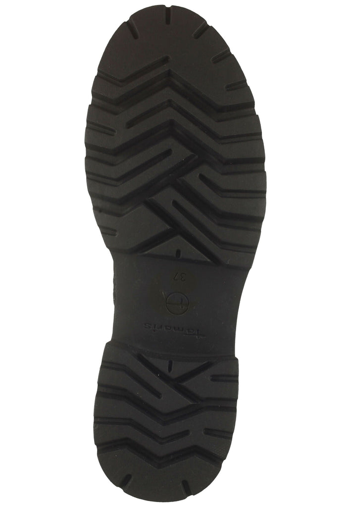 Tamaris Stiefelette Lederimitat Schwarz Warmfutter