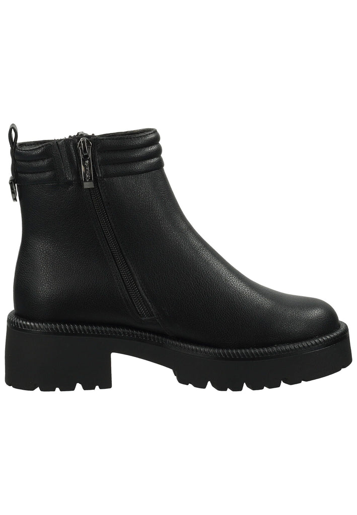 Tamaris Stiefelette Lederimitat Schwarz Warmfutter