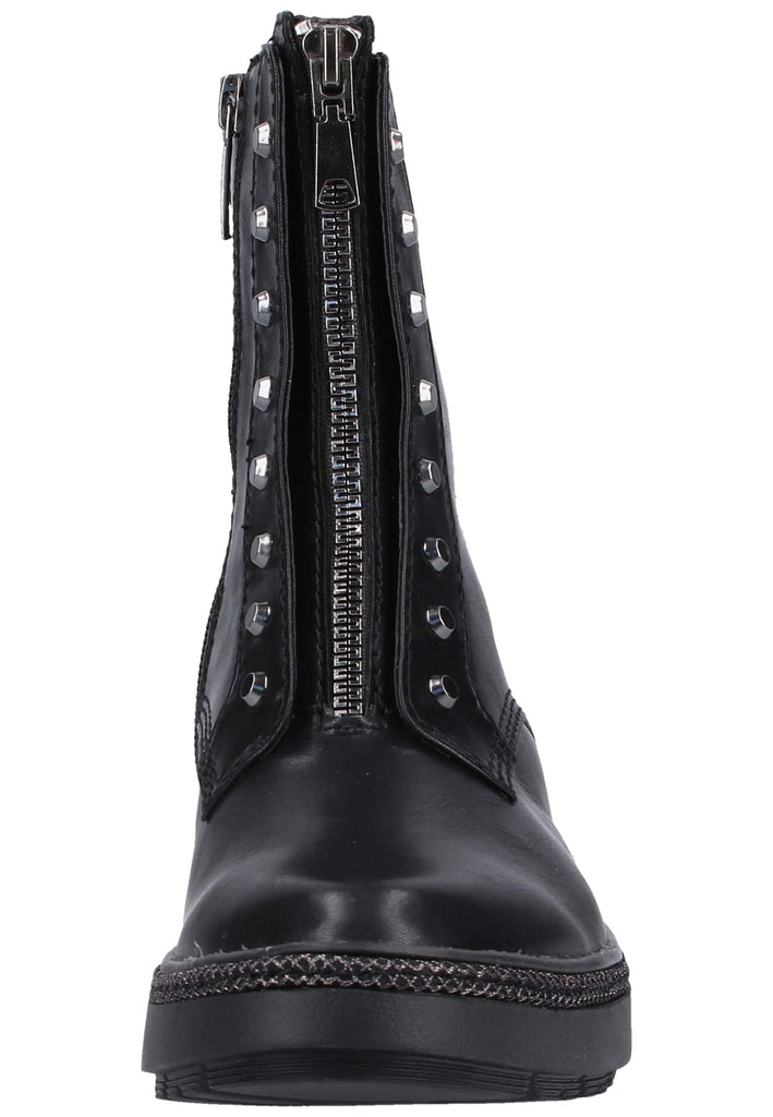 Tamaris Stiefelette Lederimitat Schwarz Warmfutter