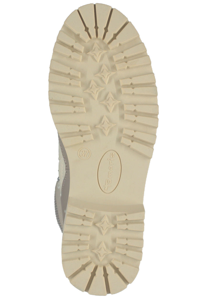 Tamaris Stiefelette Lederimitat/Textil Beige/Braun Warmfutter