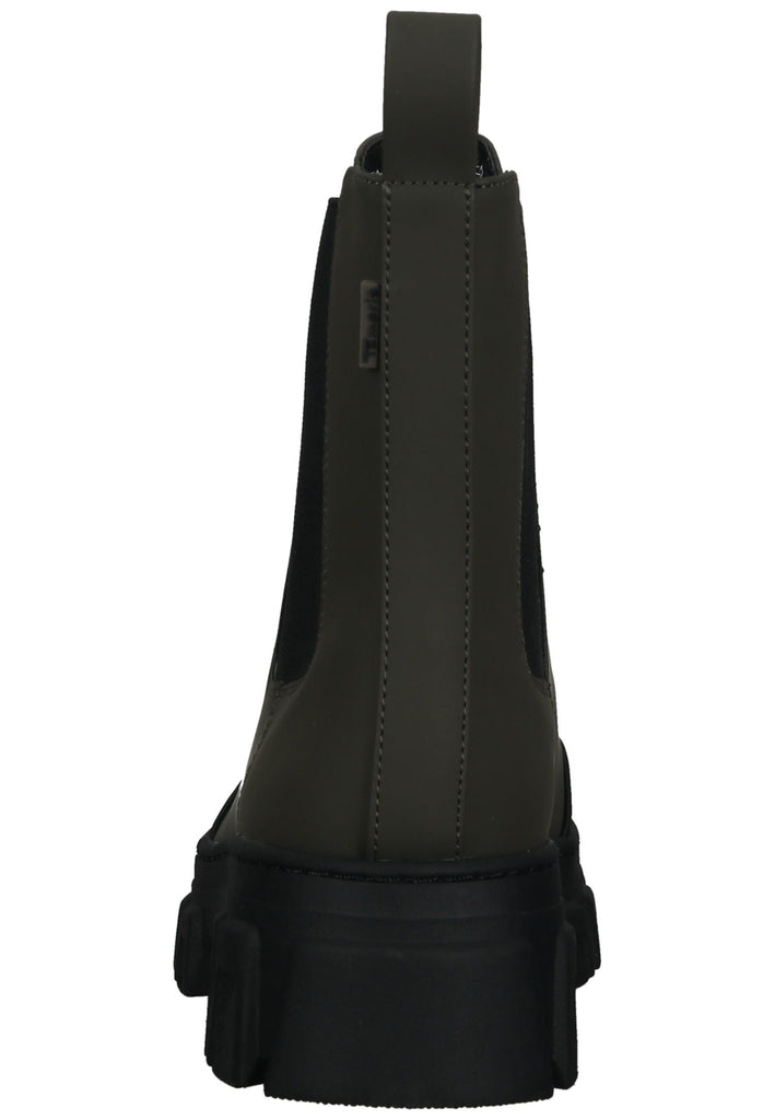 Tamaris Stiefelette Lederimitat/Textil Olive/Schwarz